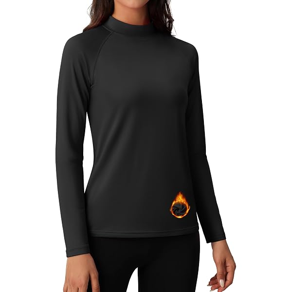 Amazon.com: Mock Neck Top Women, Thermal Undershirt Turtleneck